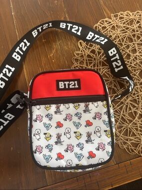 BT21 Red & White Character Crossbody Bag